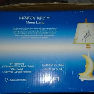 Vintage Kids Cow Over Moon Lamp